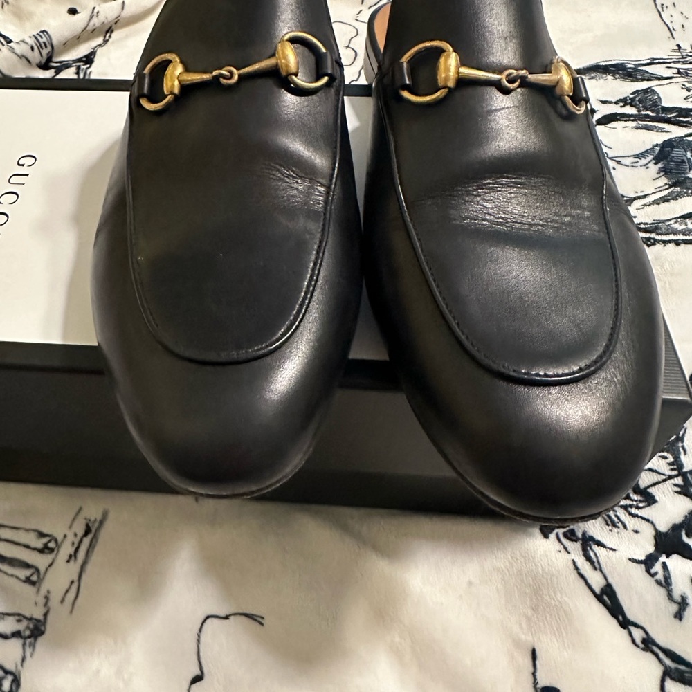 Gucci Black Leather Horsebit Loafers - Picture 4 of 7